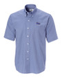 Pitt Panthers Cutter & Buck Epic Easy Care Nailshead Mens Short Sleeve Dress Shirt French Blue Mannequin