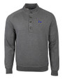 Pitt Panthers Cutter & Buck Saturday Cotton Blend Mens Mock Pullover Sweatshirt Charcoal Heather Mannequin