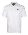 Pitt Panthers Cutter & Buck Advantage Tri-Blend Jersey Mens Big and Tall Pocket Polo White Mannequin