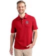 St Johns Red Storm Cutter & Buck Advantage Eco Tri-Blend Pique Mens Big and Tall Polo Cardinal Red Front