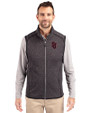 St Johns Red Storm Cutter & Buck Mainsail Sweater-Knit Mens Big and Tall Full Zip Vest Charcoal Heather Front