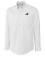 Tulane Green Wave Cutter & Buck Epic Easy Care Nailshead Mens Big and Tall Long Sleeve Dress Shirt White Mannequin