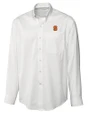 Syracuse Orange Cutter & Buck Epic Easy Care Fine Twill Mens Big and Tall Dress Shirt White Mannequin
