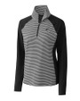 Providence Friars Cutter & Buck Forge Tonal Stripe Stretch Half Zip Womens Top Black Mannequin
