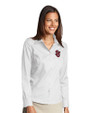 St Johns Red Storm Cutter & Buck Epic Easy Care Fine Twill Womens Long Sleeve Dress Shirt White Front
