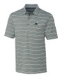 Tulane Green Wave Cutter & Buck Forge Epic Confidence Recycled Heathered Stripe Stretch Mens Polo Hunter Green Mannequin