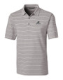 Providence Friars Cutter & Buck Forge Epic Confidence Recycled Heathered Stripe Stretch Mens Polo Polished Medium Gray Mannequin
