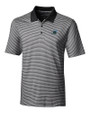 Tulane Green Wave Cutter & Buck Forge Tonal Stripe Stretch Mens Polo Black Mannequin
