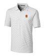Syracuse Orange Cutter & Buck Forge Pencil Stripe Stretch Mens Polo White Mannequin