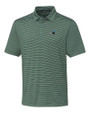 Tulane Green Wave Cutter & Buck Forge Pencil Stripe Stretch Mens Polo Hunter Green Mannequin