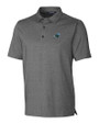 Tulane Green Wave Cutter & Buck Forge Heathered Stretch Mens Polo Charcoal Heather Mannequin