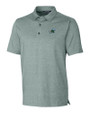 Tulane Green Wave Cutter & Buck Forge Heathered Stretch Mens Polo Hunter Heather Mannequin