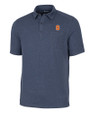 Syracuse Orange Cutter & Buck Advantage Tri-Blend Jersey Mens Pocket Polo Liberty Navy Heather Mannequin