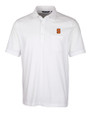 Syracuse Orange Cutter & Buck Advantage Tri-Blend Jersey Mens Pocket Polo White Mannequin