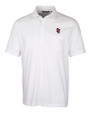 St Johns Red Storm Cutter & Buck Advantage Tri-Blend Jersey Mens Pocket Polo White Mannequin