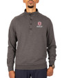 Bradley Braves Cutter & Buck Saturday Cotton Blend Mens Mock Pullover Sweatshirt Charcoal Heather Front