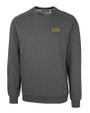 Drexel Dragons Cutter & Buck Saturday Cotton Blend Mens Crew Neck Sweatshirt Charcoal Heather Mannequin