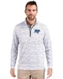 Middle Tennessee Blue Raiders Cutter & Buck Traverse Stretch Eco Camo Print Quarter Zip Mens Pullover Charcoal Front