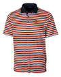 Syracuse Orange Cutter & Buck Mens Forge Polo Multi Stripe College Orange Mannequin