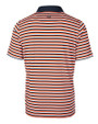 Pepperdine Waves Cutter & Buck Mens Forge Polo Multi Stripe College Orange Mannequin Back