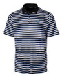 Middle Tennessee Blue Raiders Cutter & Buck Mens Forge Polo Multi Stripe Tour Blue Mannequin