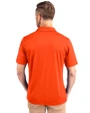 Syracuse Orange Cutter & Buck Prospect Eco Textured Stretch Recycled Mens Short Sleeve Polo College Orange Back