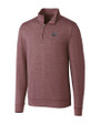 Montana Grizzlies Cutter & Buck Shoreline Heathered Quarter Zip Mens Pullover Bordeaux Heather Mannequin
