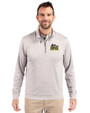Drexel Dragons Cutter & Buck Stealth Heathered Quarter Zip Mens Pullover Polished Medium Gray Front