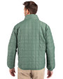 Tulane Green Wave Cutter & Buck Rainier PrimaLoft® Mens Eco Insulated Full Zip Puffer Jacket Hunter Melange Back