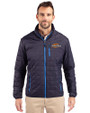 Pepperdine Waves Cutter & Buck Rainier PrimaLoft® Mens Eco Insulated Full Zip Puffer Jacket Dark Navy/Silver Front