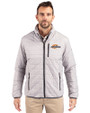 Pepperdine Waves Cutter & Buck Rainier PrimaLoft® Mens Eco Insulated Full Zip Puffer Jacket Polished Medium Gray Front