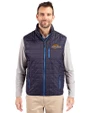 Pepperdine Waves Cutter & Buck Rainier PrimaLoft® Mens Eco Insulated Full Zip Puffer Vest Dark Navy Front