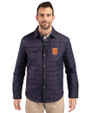 Syracuse Orange Cutter & Buck Rainier PrimaLoft® Mens Eco Insulated Quilted Shirt Jacket Dark Navy Front