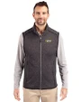VCU Rams Cutter & Buck Mainsail Sweater-Knit Mens Full Zip Vest Charcoal Heather Front