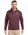 Montana Grizzlies Cutter & Buck Mainsail Sweater-Knit Mens Half Zip Pullover Jacket Bordeaux Heather Front