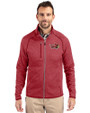 Illinois State Redbirds Cutter & Buck Mainsail Sweater-Knit Mens Full Zip Jacket Cardinal Red Heather Front