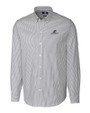 Providence Friars Cutter & Buck Stretch Oxford Stripe Mens Long Sleeve Dress Shirt Charcoal Mannequin