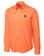 Syracuse Orange Cutter & Buck Epic Easy Care Nailshead Mens Long Sleeve Dress Shirt College Orange Mannequin