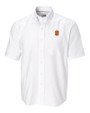 Syracuse Orange Cutter & Buck Epic Easy Care Nailshead Mens Short Sleeve Dress Shirt White Mannequin