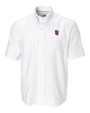 St Johns Red Storm Cutter & Buck Epic Easy Care Nailshead Mens Short Sleeve Dress Shirt White Mannequin