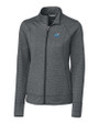 Middle Tennessee Blue Raiders Cutter & Buck Shoreline Heathered Womens Full Zip Jacket Charcoal Heather Mannequin