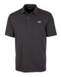 Middle Tennessee Blue Raiders Cutter & Buck Advantage Tri-Blend Jersey Mens Big and Tall Pocket Polo Black Heather Mannequin