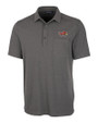Illinois State Redbirds Cutter & Buck Advantage Tri-Blend Jersey Mens Big and Tall Pocket Polo Elemental Grey Heather Mannequin
