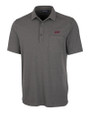 Eastern Kentucky Colonels Cutter & Buck Advantage Tri-Blend Jersey Mens Big and Tall Pocket Polo Elemental Grey Heather Mannequin