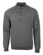 Middle Tennessee Blue Raiders Cutter & Buck Saturday Cotton Blend Mens Mock Pullover Sweatshirt Charcoal Heather Mannequin