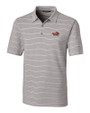Illinois State Redbirds Cutter & Buck Forge Epic Confidence Recycled Heathered Stripe Stretch Mens Polo Polished Medium Gray Mannequin