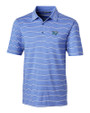 Middle Tennessee Blue Raiders Cutter & Buck Forge Epic Confidence Recycled Heathered Stripe Stretch Mens Polo Chelan Blue Mannequin