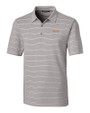 UOP Tigers Cutter & Buck Forge Epic Confidence Recycled Heathered Stripe Stretch Mens Polo Polished Medium Gray Mannequin