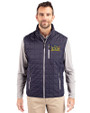 Drexel Dragons Cutter & Buck Rainier PrimaLoft® Mens Big and Tall Eco Insulated Full Zip Puffer Vest Dark Navy/Silver Front