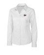 Montana Grizzlies Cutter & Buck Epic Easy Care Fine Twill Womens Long Sleeve Dress Shirt White Mannequin